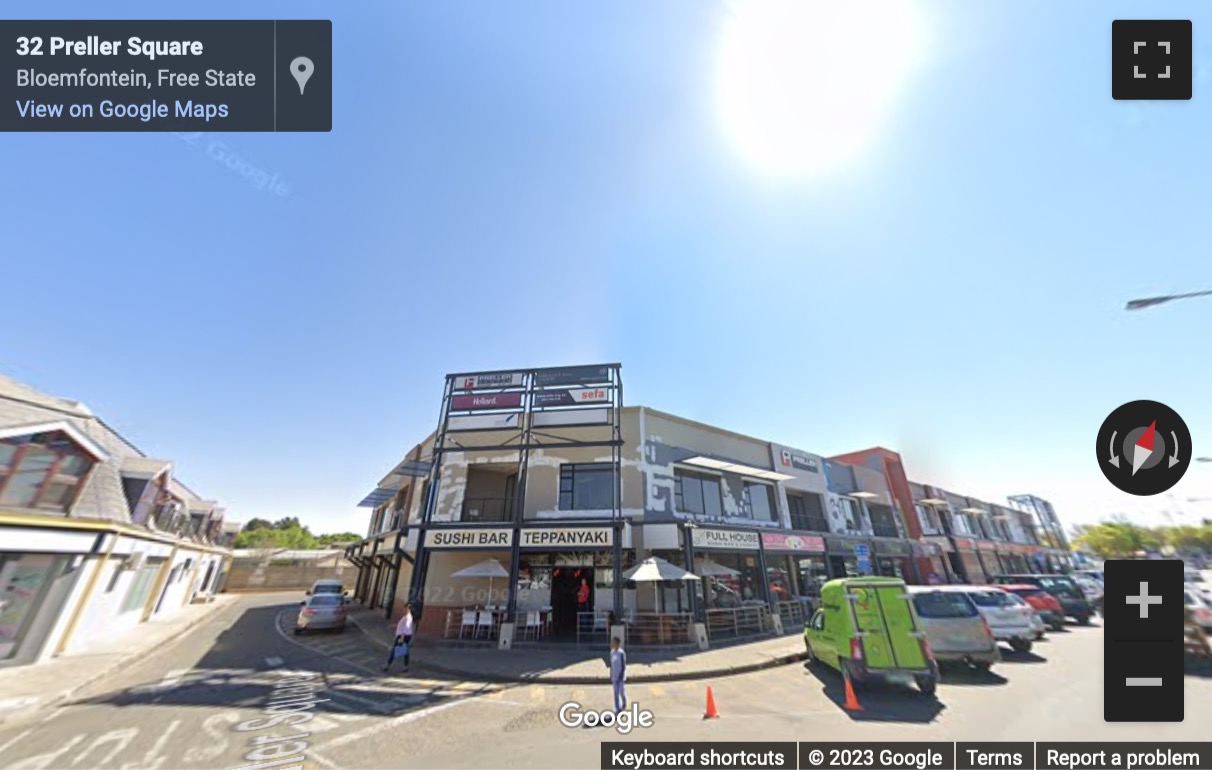 Street View image of Graaf Reinet Street, Preller Square Shopping Centre, Dan Pienaar, Bloemfontein